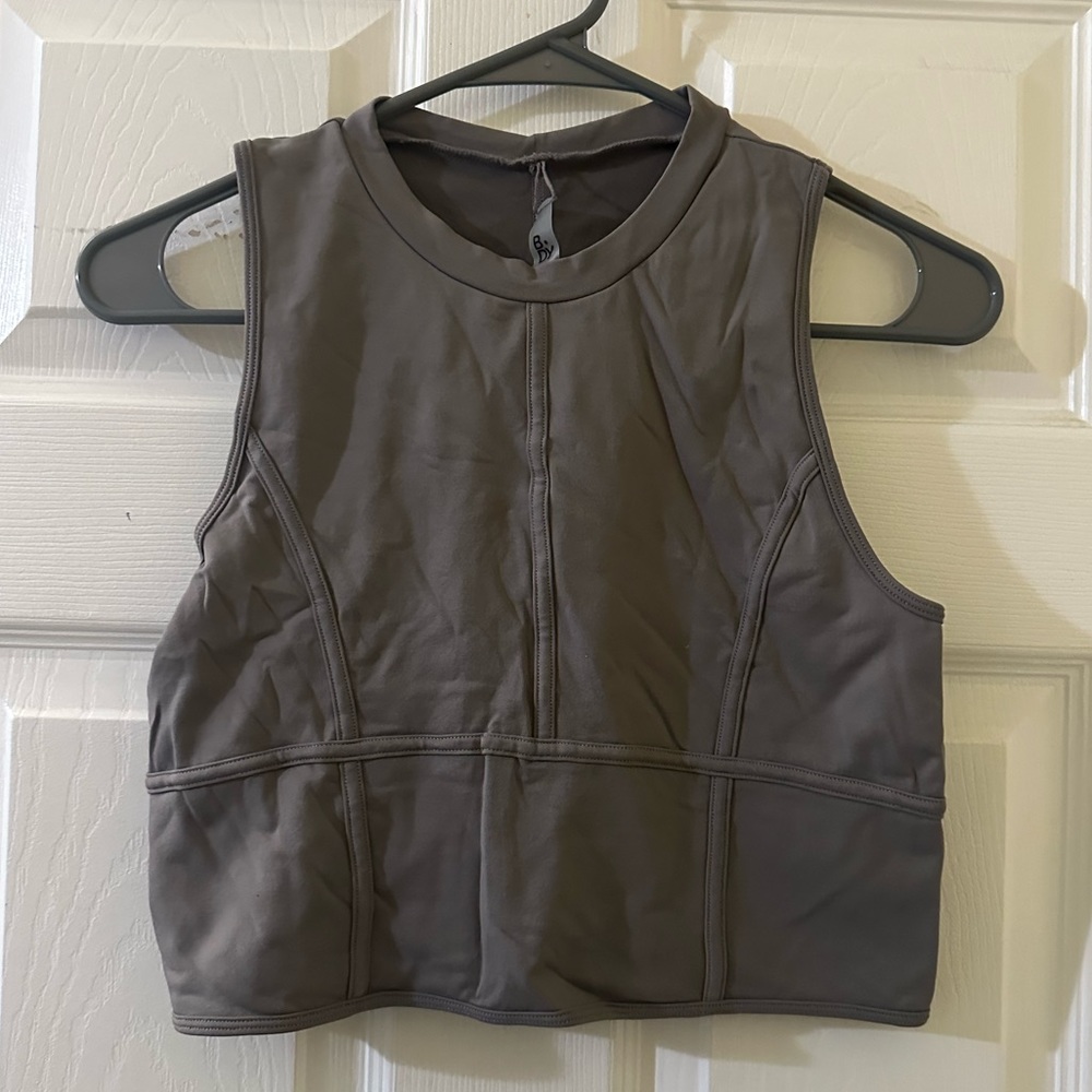 Garage Grey Cut off Tank Top